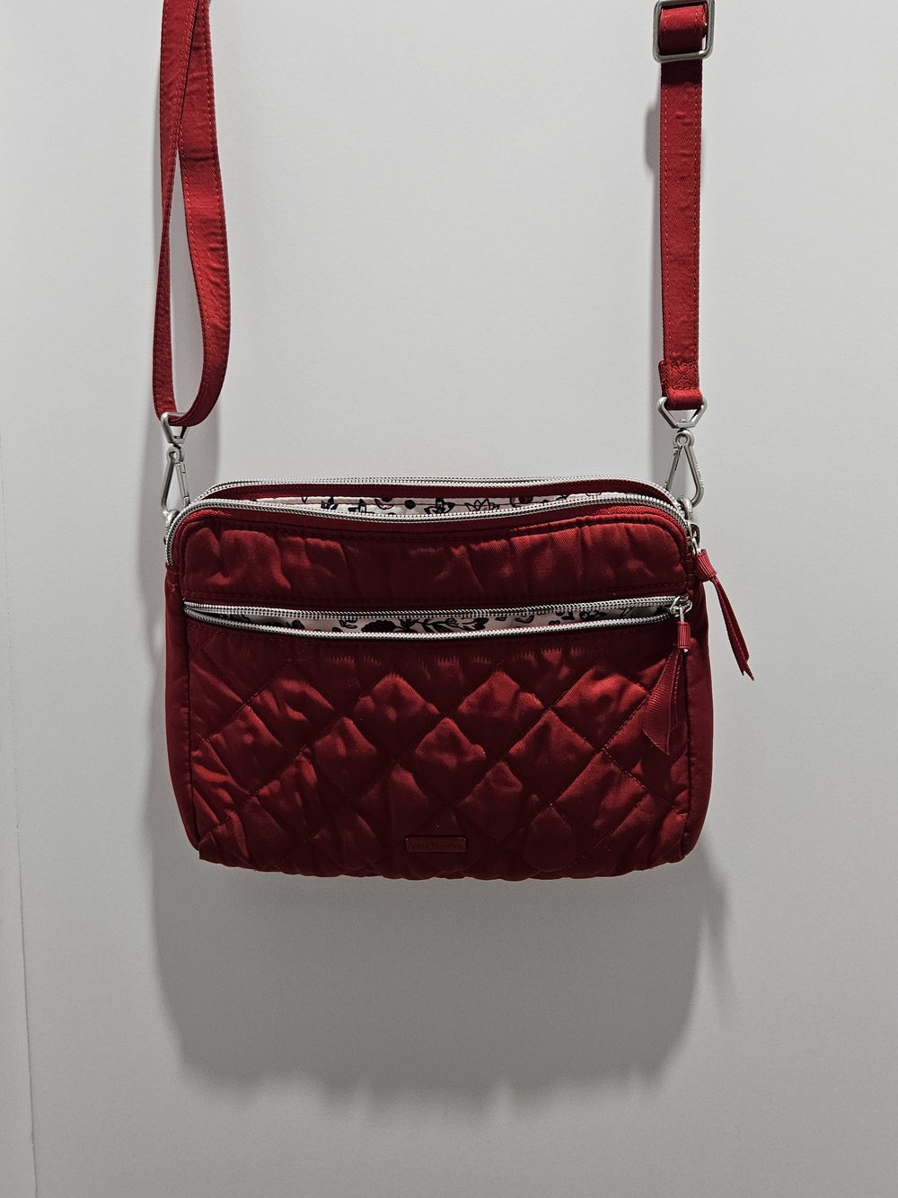 Vera Bradley Quilted Red Crossbody Shoulder Bag